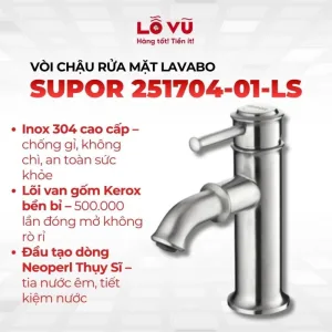 Alternative view of Vòi chậu rửa mặt lavabo SUPOR 251704-01-LS